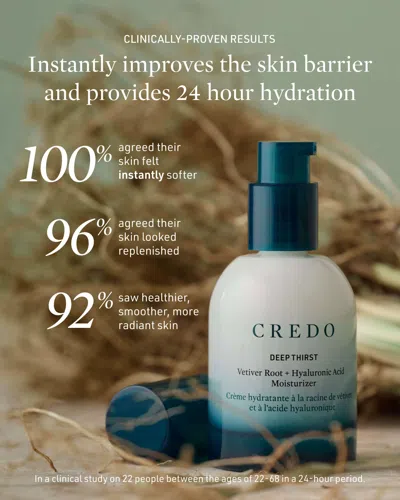 Credo Skincare Deep Thirst Vetiver Root + Hyaluronic Acid Moisturizer For Dry Skin