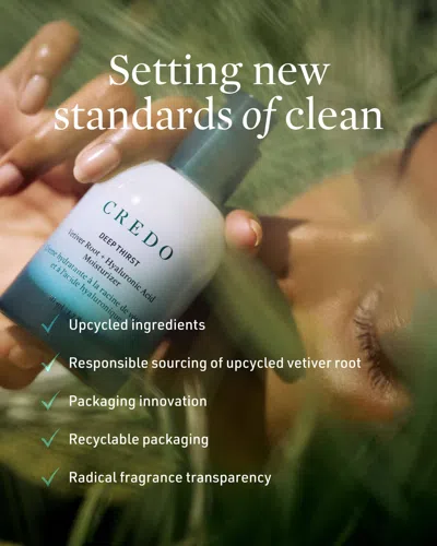 Credo Skincare Deep Thirst Vetiver Root + Hyaluronic Acid Moisturizer For Dry Skin