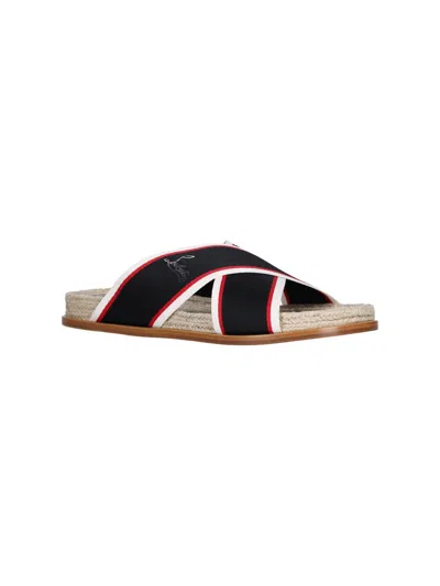 Christian Louboutin Hot Cross Slides In Multicolour