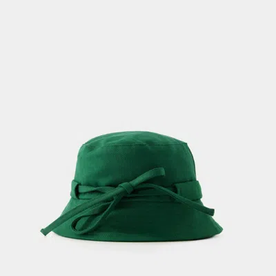 Jacquemus Le Bob Gadjo Bucket Hat In Green