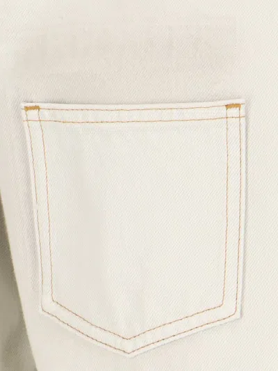 Maison Margiela Cotton Denim Shirt In White