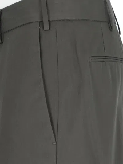 Pt Torino Chino Pants With Pleats And Feather Detail In Green