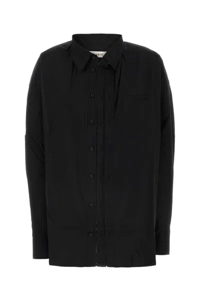 Y/project Y Project Black Poplin Oversize Shirt In Black