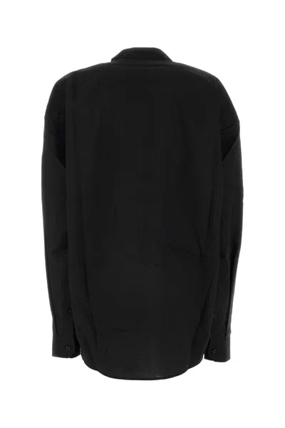 Y/project Y Project Black Poplin Oversize Shirt In Black