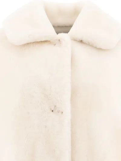 B&w Shearling Reversible Coat