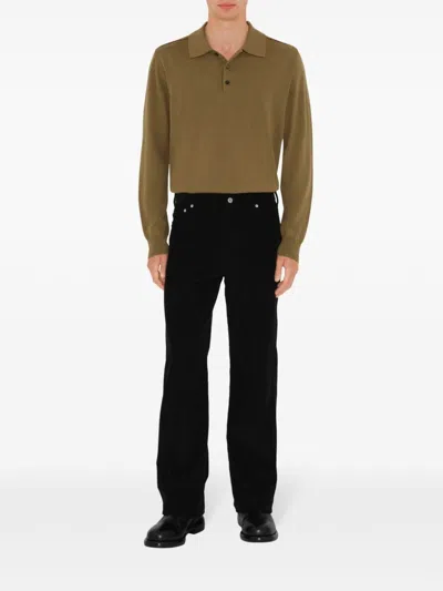 Burberry Long-sleeve Wool Polo Shirt