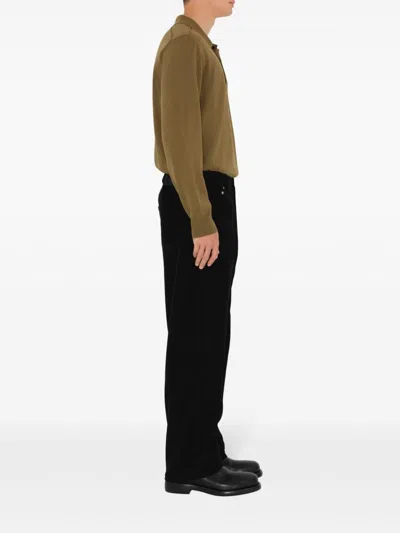 Burberry Long-sleeve Wool Polo Shirt