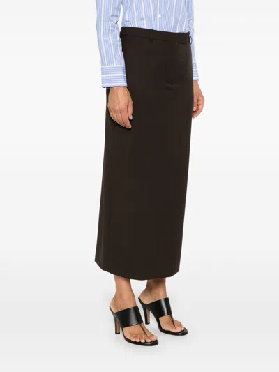 Shop Officine Generale Officine Générale Oxana Skirt 3 Ply Italian Wool