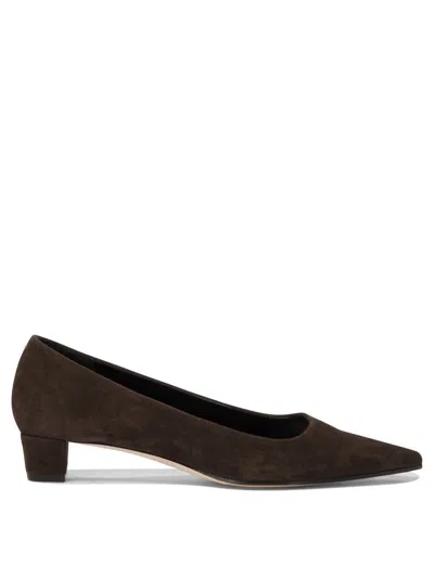 Aeyde Brown Judi Suede Heels In Brown