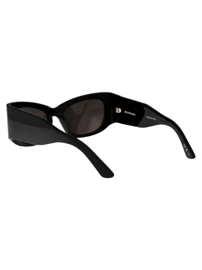 Balenciaga Grey Rectangular Ladies Sunglasses Bb0321s 001 57 In 001 Black Black Grey