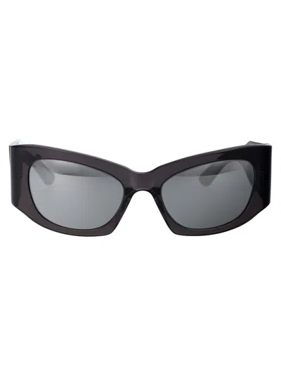 Balenciaga Gray Cat-eye Sunglasses In Black