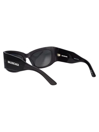 Balenciaga Gray Cat-eye Sunglasses In Black