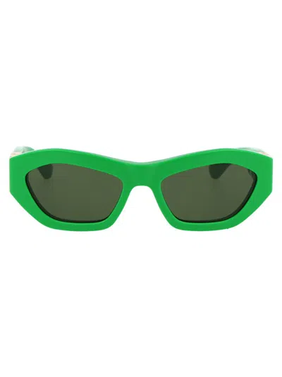 Bottega Veneta Sunglasses In 003 Green Green Green
