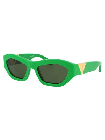 Bottega Veneta Sunglasses In 003 Green Green Green
