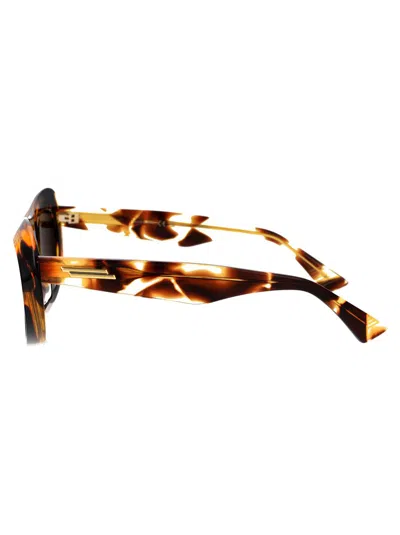 Bottega Veneta Acetate Havana Sunglasses In Brown
