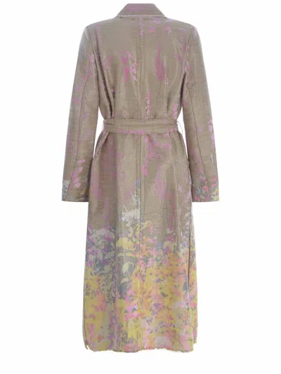 Forte Forte Single-breasted Patterned-jacquard Coat In Grey