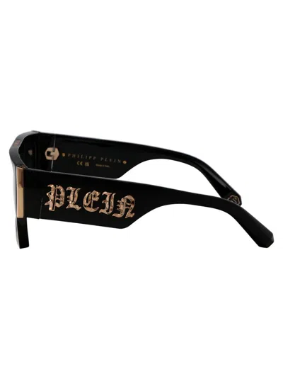 Philipp Plein Oversized Frame Sunglasses In 0700 Black