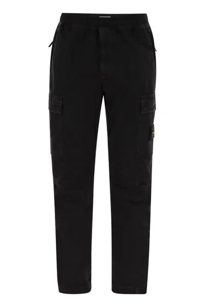Stone Island Logo Patch Track Pants In Black