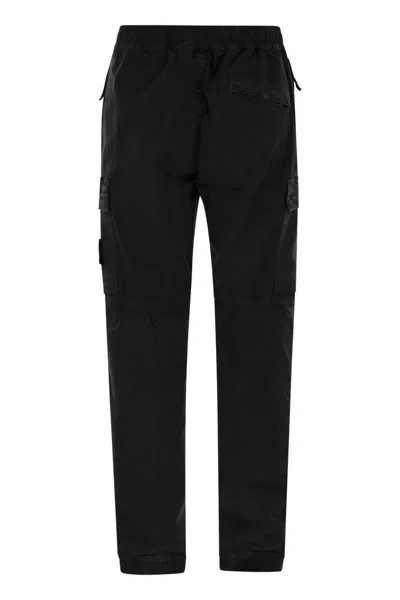 Stone Island Logo Patch Track Pants In Black