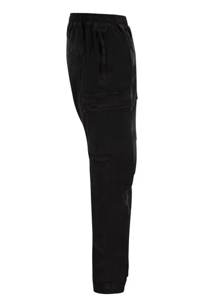 Stone Island Logo Patch Track Pants In Black