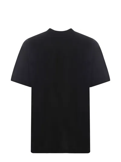 Tagliatore Fine-knit Mako Cotton T-shirt In Black
