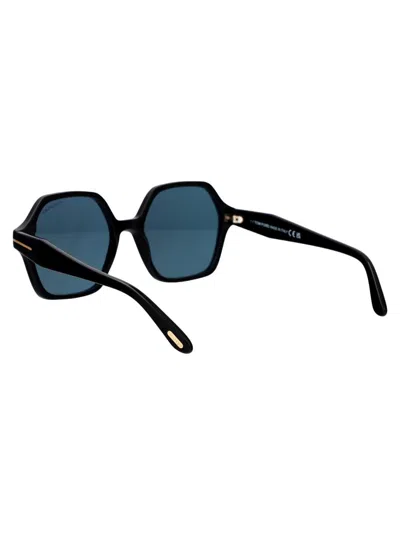 Tom Ford Squared Sunglasses Ft1032 01 A In 01a Nero Lucido / Fumo