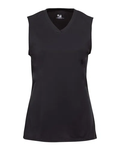 Badger Girls' B-core Sleeveless T-shirt In Black