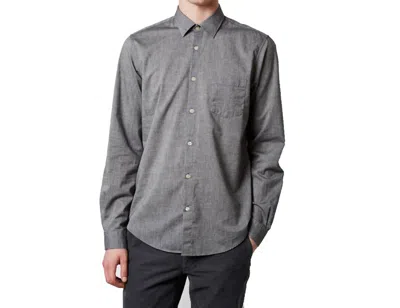 Hope Men's Roy Long Sleeve Polo Shirt In Gray In Grey