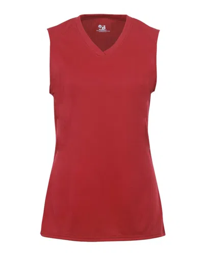 Badger Girls' B-core Sleeveless T-shirt In Red