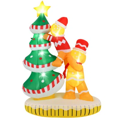 Hivvago 7 Feet Inflatable Christmas Tree With 7 Internal Led Lights And Built-in Fan