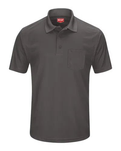 Red Kap Short Sleeve Performance Knit Pocket Polo In Pink