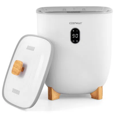 Costway 20l Towel Warmer Bucket With Ptc Air Heater For Rapid And Even Heating-white