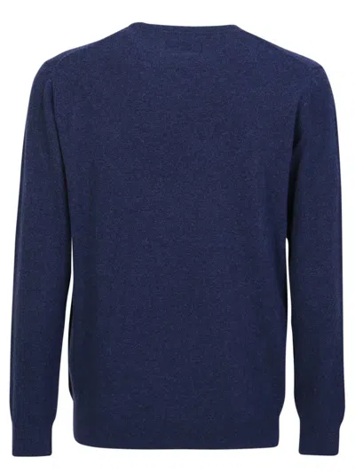 Barbour Man Sweater Blue Size Xxl Wool In Blue