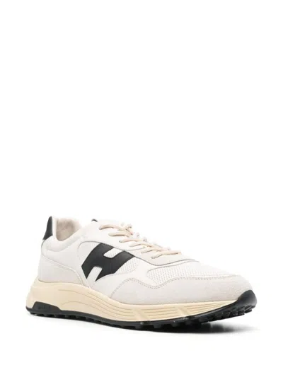 Hogan Men's White/navy Leather Suede Sneakers In Multicolor