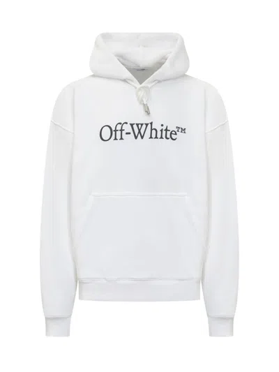 Off-white Cotton Sweatshirt Whit Frontal Logo Print In White
