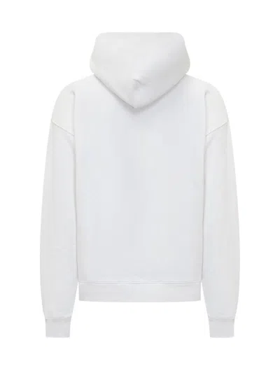 Off-white Cotton Sweatshirt Whit Frontal Logo Print In White