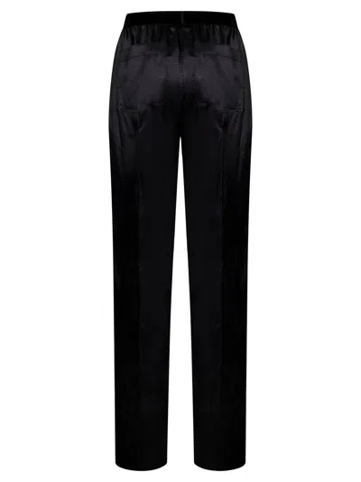 Tom Ford Black Loose Pants With Logo In Black