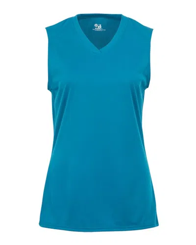 Badger Girls' B-core Sleeveless T-shirt In Blue