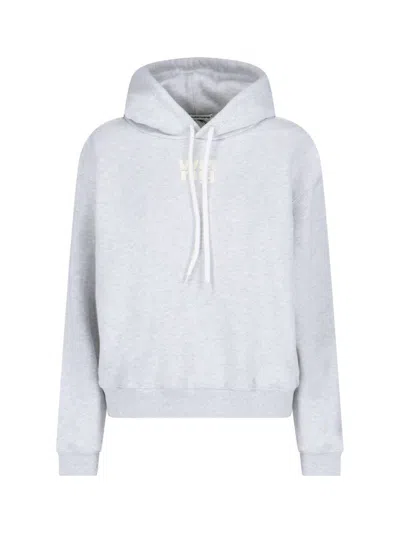 Alexander Wang Logo Hoodie In Grey