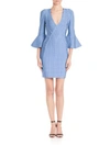HERVE LEGER Yasmine Bell-Sleeve Dress
