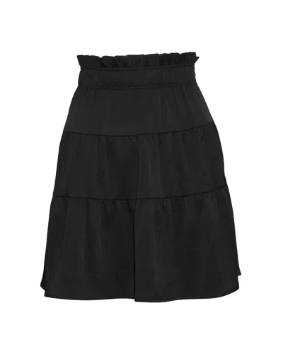 Ba&sh Ba & Sh Ruffy Tiered Skirt In Black Polyester In Black