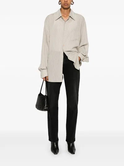 Ag Belt Loops Faded Effect Five-pocket Trousers