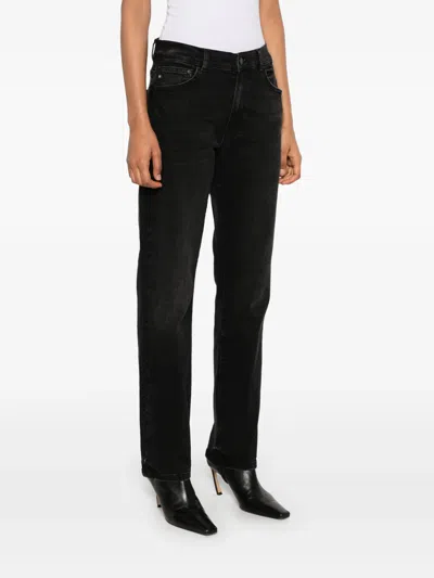 Ag Belt Loops Faded Effect Five-pocket Trousers