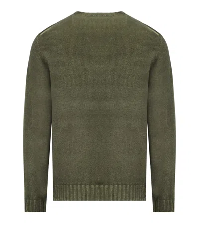 Bob Bart Military Orange Reversible Crewneck Pullover In Green