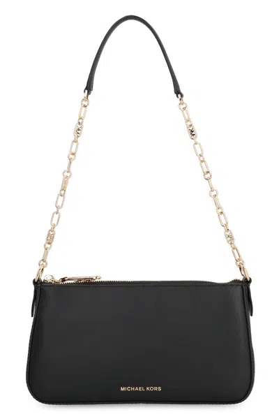 Michael Kors Empire Leather Shoulder Bag In Black