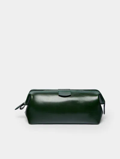 F. Hammann Leather Medium Wash Bag  Abask Luxury Gift In  Green