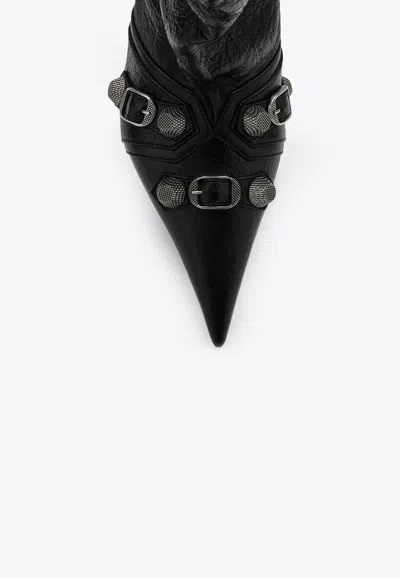 Balenciaga Cagole 50 Mid-calf Boots In Nappa Leather In Black