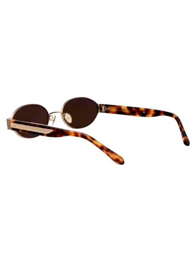 Linda Farrow Sadie Sunglasses In Gold