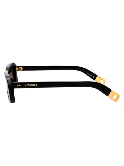 Jacquemus Squared Sunglasses Jac47 C1 Sun In Black