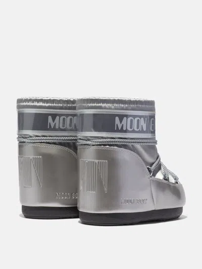Moon Boot Classic Low Glance Lace-up Snow Boots In Metallic